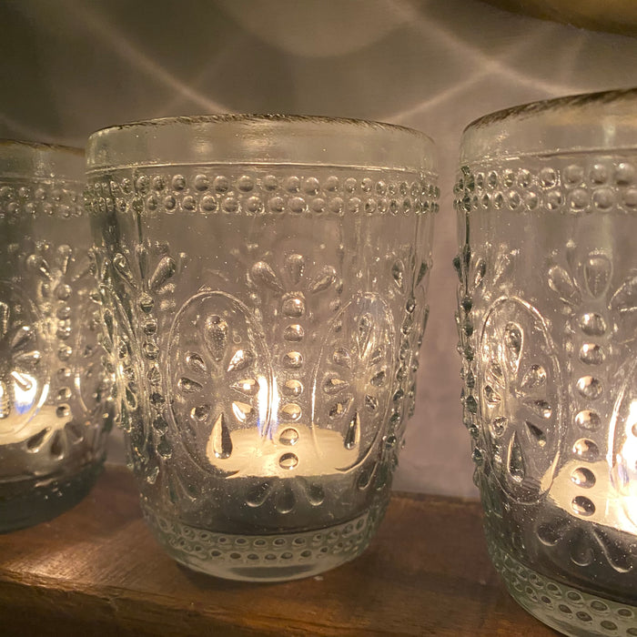 Glass Tealight Holder - Set of 3