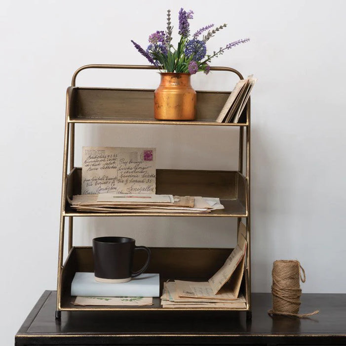 Three Tier Antique Brass Trays