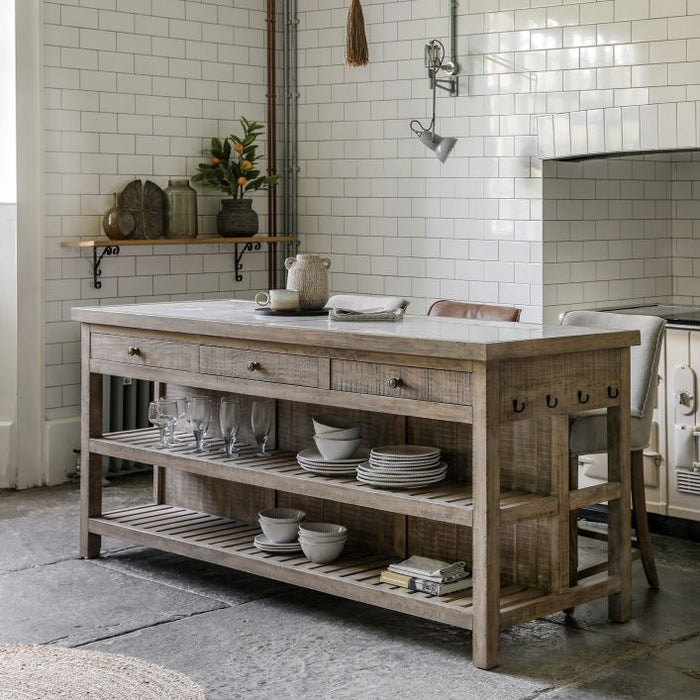 Large Rustic Kitchen Island