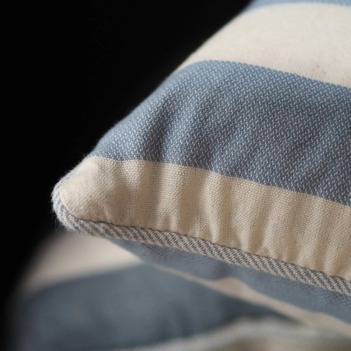 Powder Blue Striped Long Cushion