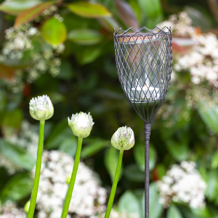 Wire Garden Candle Torches  - Set of 2