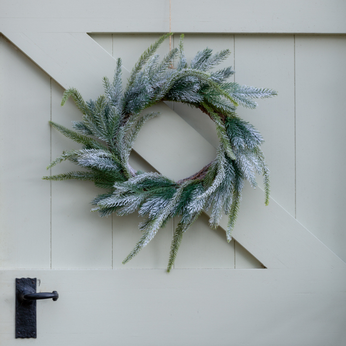 Winter Frosty Fir Wreath - 55cm