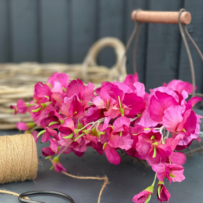 Artificial Sweet Pea Posy - Pink