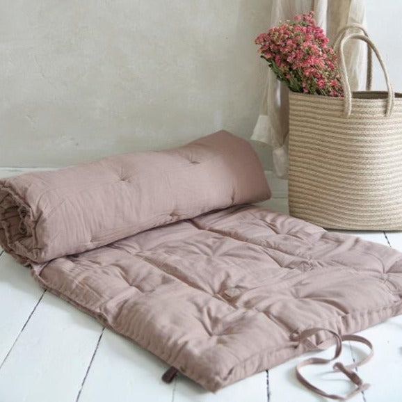 Dusty Rose Pink Quilted Garden Cushion