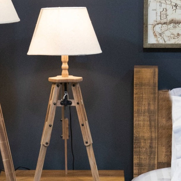 Otis Wooden Tripod Lamp