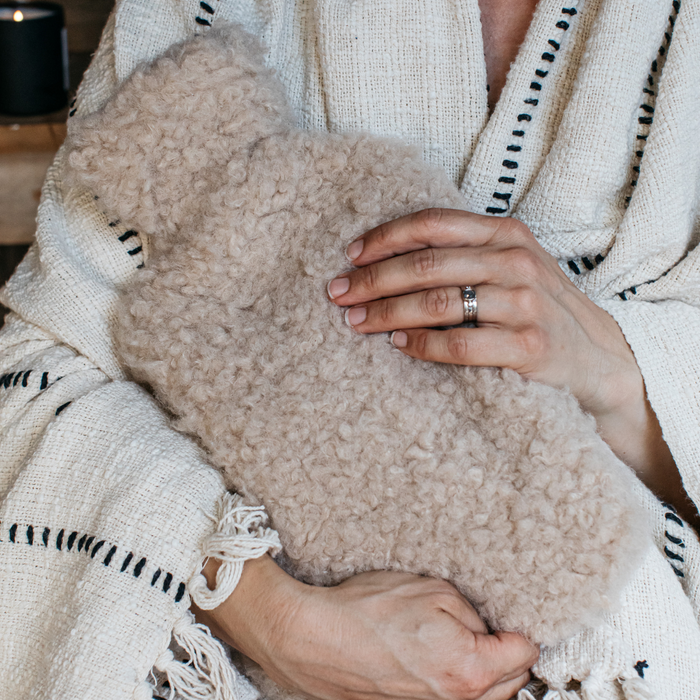 Lia Faux Sheepskin Hot Water Bottle