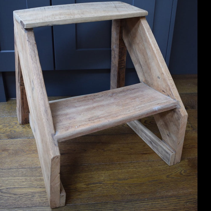 Reclaimed Boat Wood Step Stool