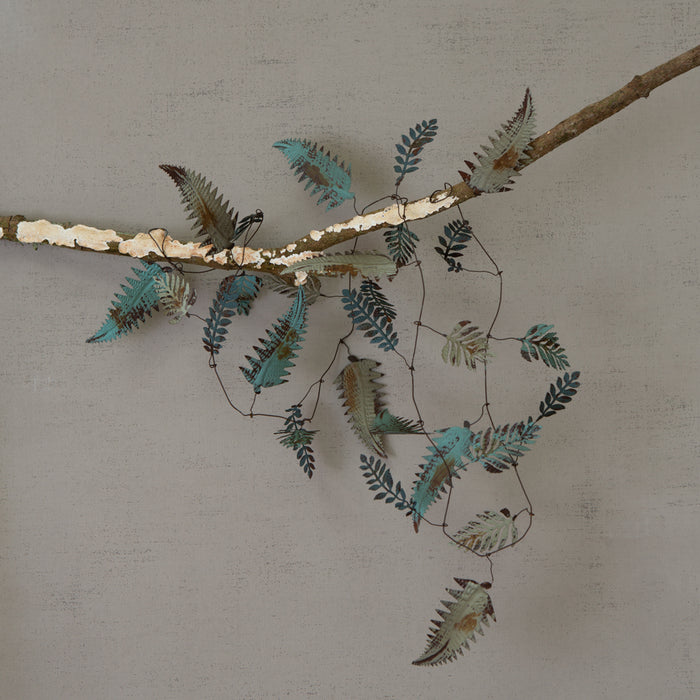 Vintage Aged Copper Style Metal Leaf Garland