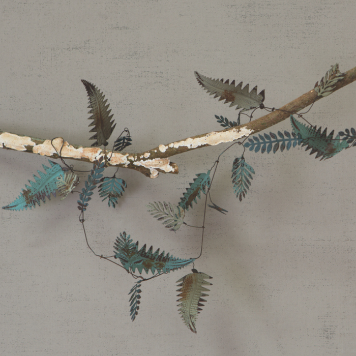 Vintage Aged Copper Style Metal Leaf Garland