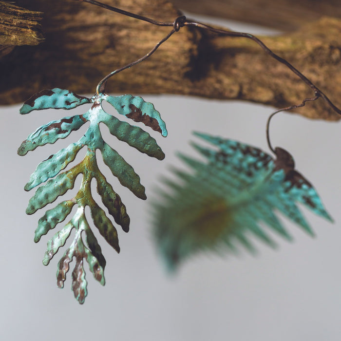 Vintage Aged Copper Style Metal Leaf Garland