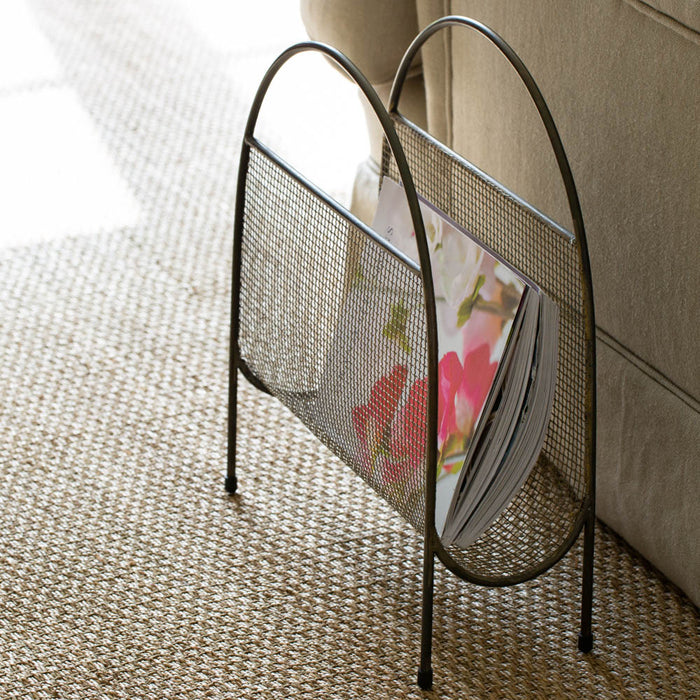 Round Handled Metal Magazine Rack